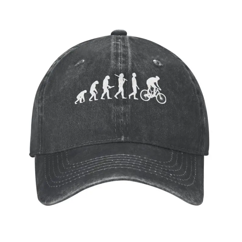 

Personalized Cotton Funny Mountain Biking Evolution Baseball Cap Sports Women Men's Gift For Mountain Bikers MTBBike Cyclist Hat