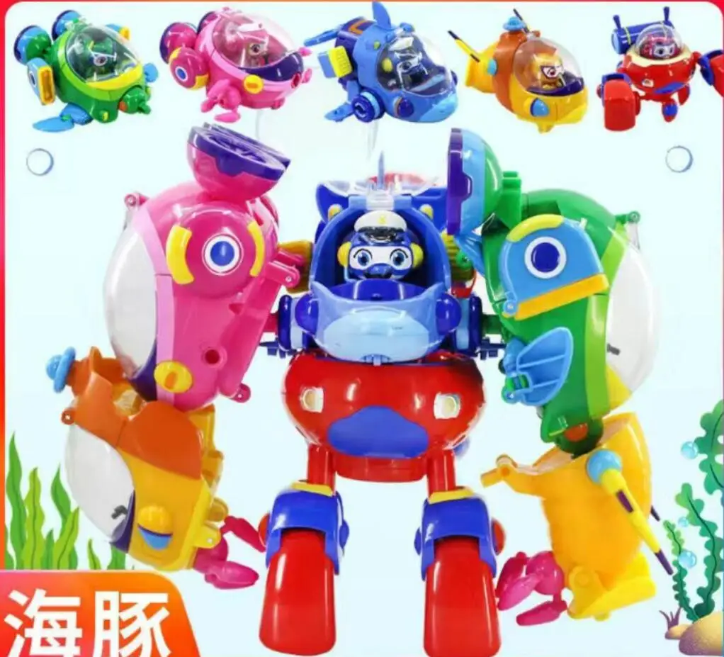 

Dolphin Animation Boat Film Movie model Action Figure Tank Helicopter Deformation Robot Transformation Toy For Kids gift 1