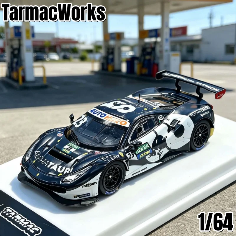 Фото Масштабная модель 1:64, 488 GT3 DTM 2021, новинка в наличии, литая миниатюрная имитационная модель автомобиля из сплава, коллекционная модель, игрушка-подарок для мальчиков, украшение для комнаты №1