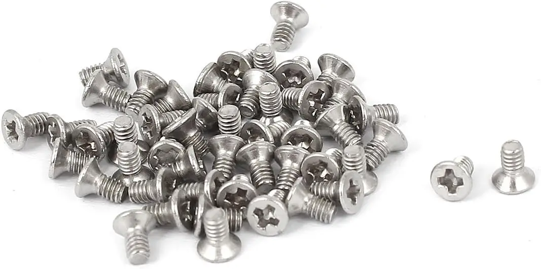 Плоские винты с потайной головкой Kidisoii M2x4mm 304 из нержавеющей Стали Phillips 50 шт.