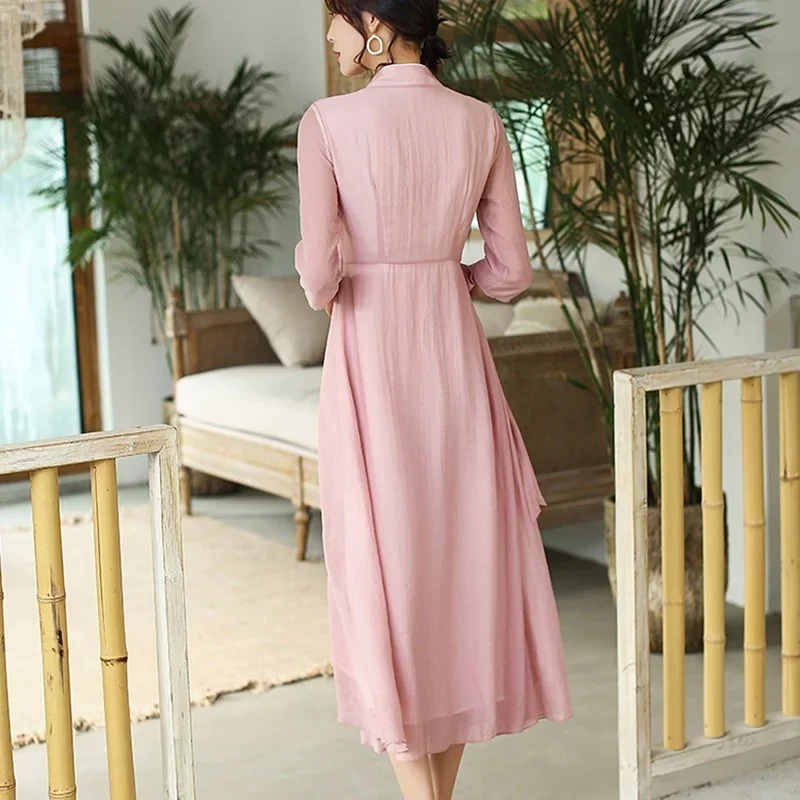 Традиционное китайское платье Ципао Cheongsam элегантная женская одежда 2024