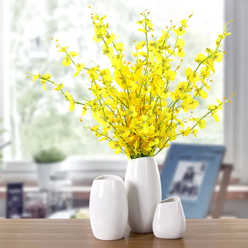 

White color classical design Home Decoration Ceramic Vase 210625-04