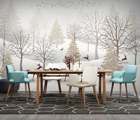 beibehang custom nordic forest elk landscape wallpaper mural living room tv background 3d wall paper home improvement decor