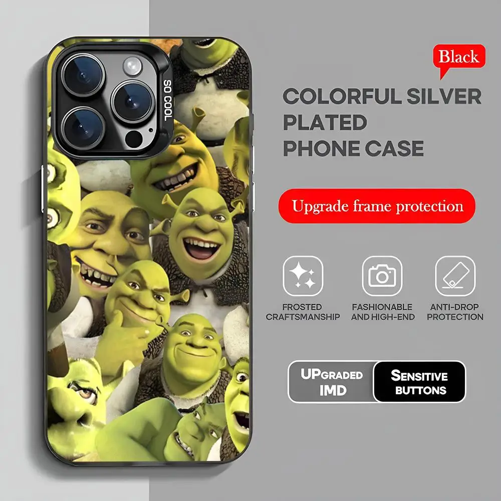 Чехол для телефона Cartoon Moive Shrek Coon Iphone 16 Pro Max чехол IPhone 15 XR XS 7 8 Plus SE2024 противоударный