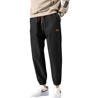 men casual spring autumn korean style loose harem sports trouses cropped work wear ankle tied hiking joging long pants
