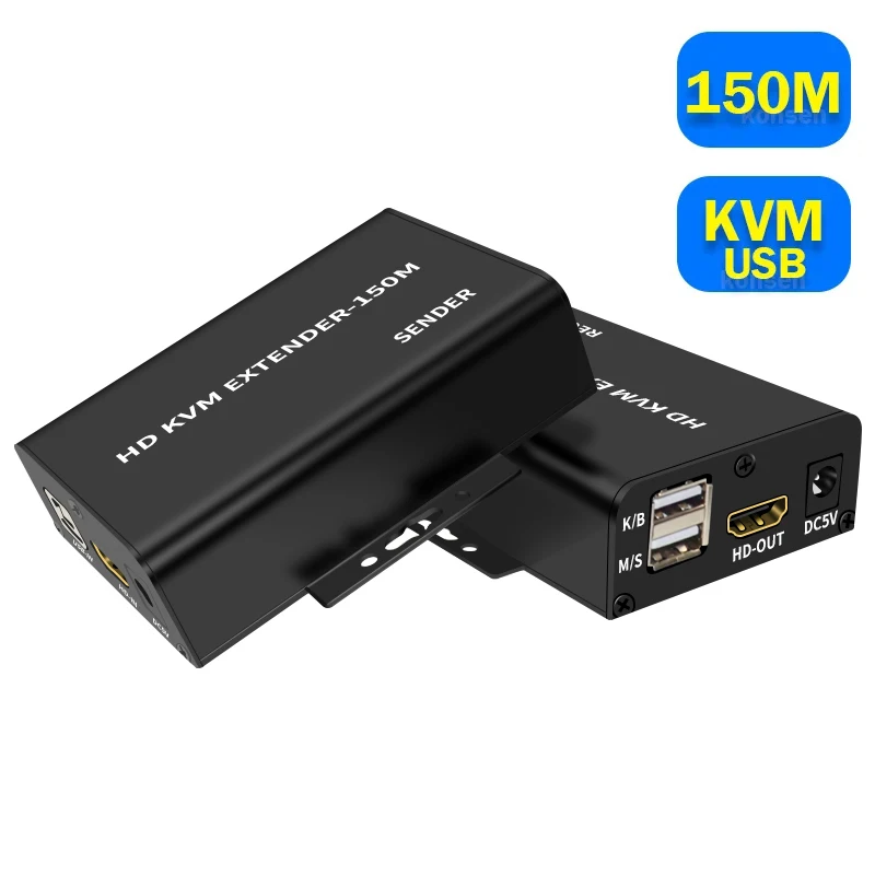 HDMI KVM USB-удлинитель Cat5e/6 кабелей Ethernet до 150 м 1080P USB HDMI-удлинитель передача поддержка