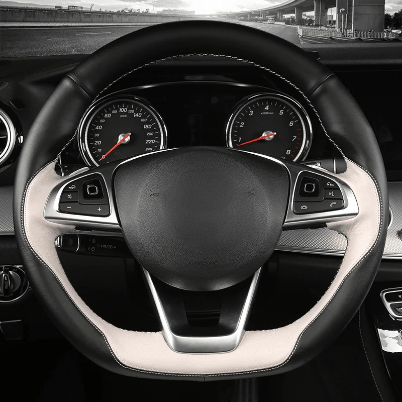 

Товар подходит для Mercedes-Benz E300L/C260L/C200L/GLC260l, чехол рулевого колеса ручной работы C180/GLA200