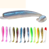 10pcs shad worm soft bait 6 5cm t tail jigging wobblers fishing lure tackle bass pike aritificial silicone swimbait set