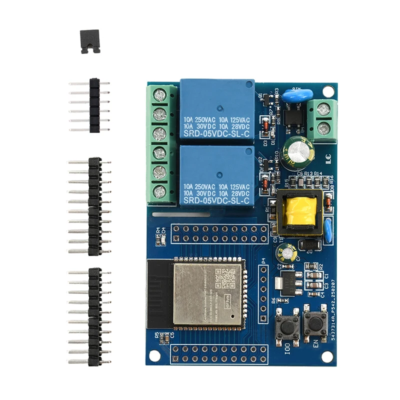

ESP32 WIFI Беспроводной релейный модуль Bluetooth Двойной релейный модуль AC 90-250 В Источник питания ESP Макетная плата Интеллектуальный пульт дистанционного управления