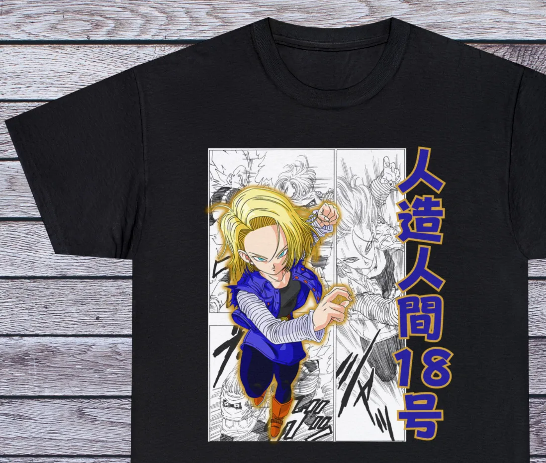 Женская футболка на Android 18 Waifu Ecchi 90-х аниме Одежда Манга японская