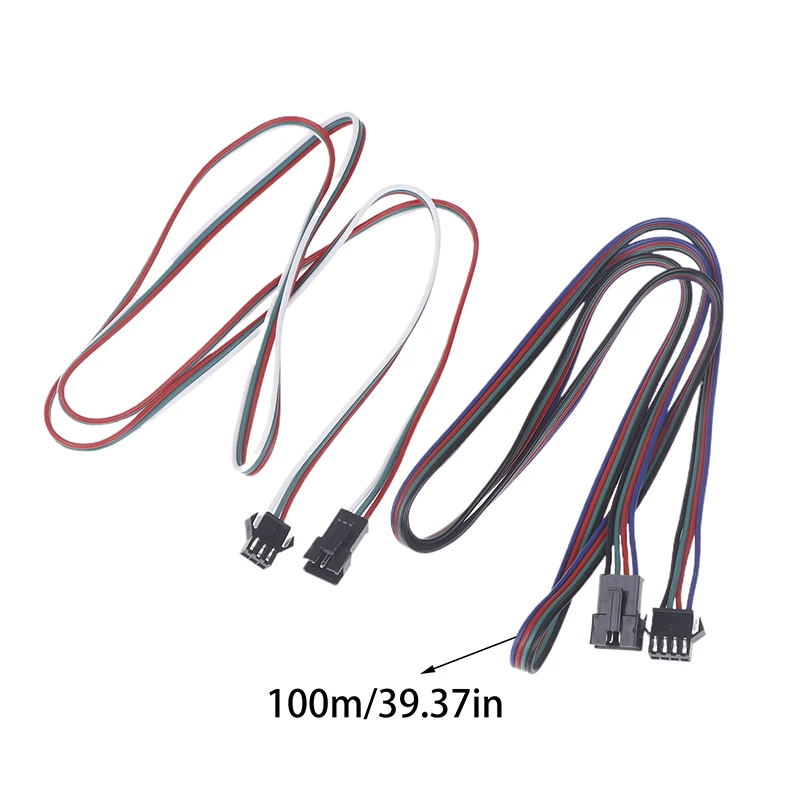 3PIN 4PIN розетка и Штекер JST светодиодный удлинитель кабеля 1 м 22AWG провод для 5050 RGB