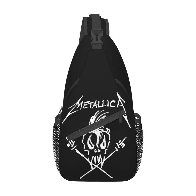 

Scary Guy Metallicas Sling Chest Crossbody Bag Men Cool Rock Music Shoulder Backpack for Travel Cycling