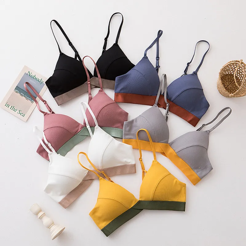 

New underwear women without steel ring gathered bra sexy beautiful back tube top sports wrapped chest thin section lingerie