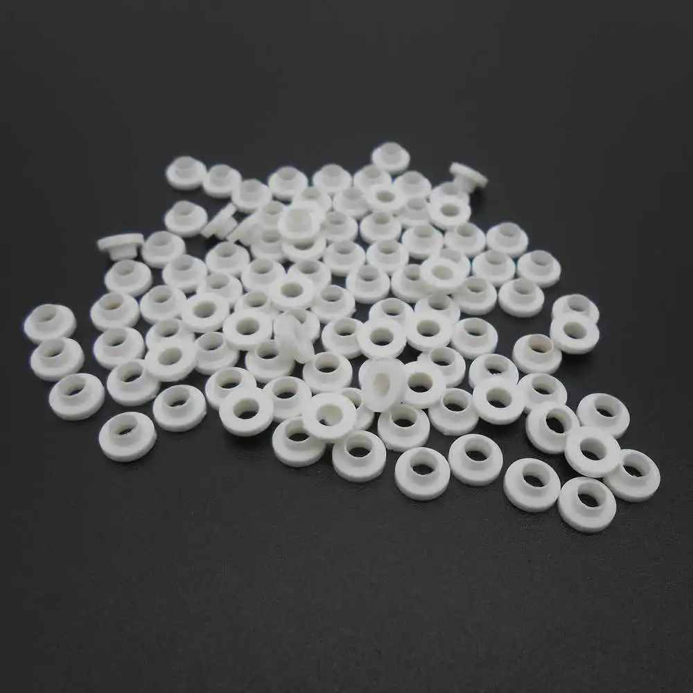 

100 шт./лот TO-220 изоляционные таблетки Circle M3 Транзисторные прокладки втулка TO-220 Пластиковая Изоляция белая шайба отверстие 3 мм