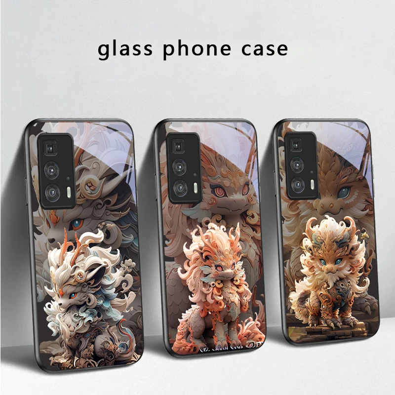 Фото Чехол для телефона Kirin с изящными узорами для Motorola Moto Edge 20 Lite 30 Pro 40 Neo 50 Ultra G45 G54 G55 G75 G84 G85 G Play 23 №1