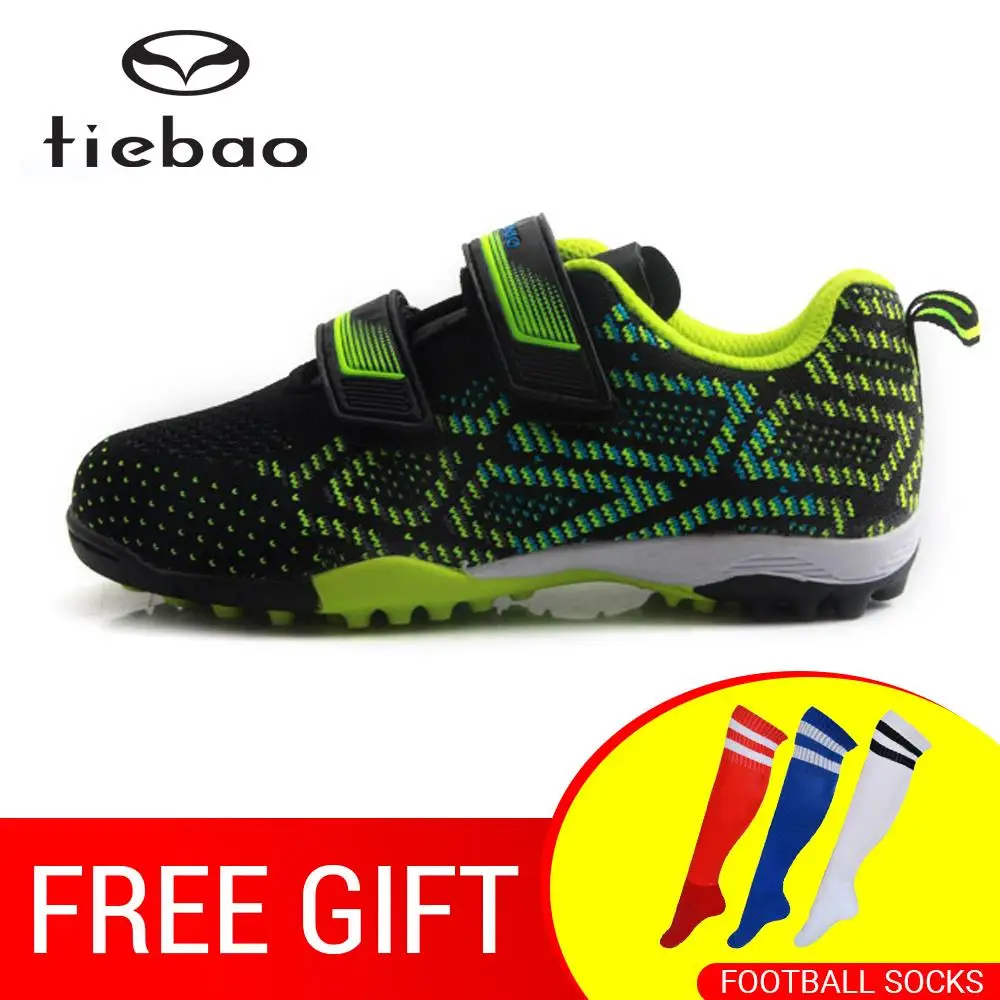 

TIEBAO Kids Soccer Shoes Boys Sports Football Boots Brethable Rubber Outsole Wear-resistance Sneakers Football Shoes EU 25-37