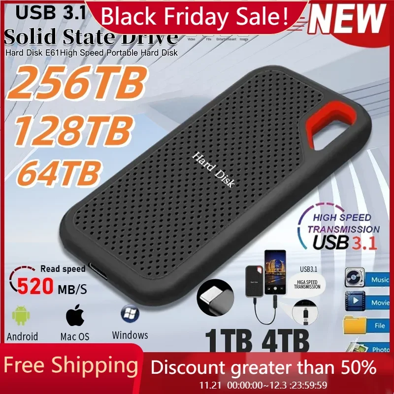 Внешний жесткий диск емкостью 2 ТБ USB3.1