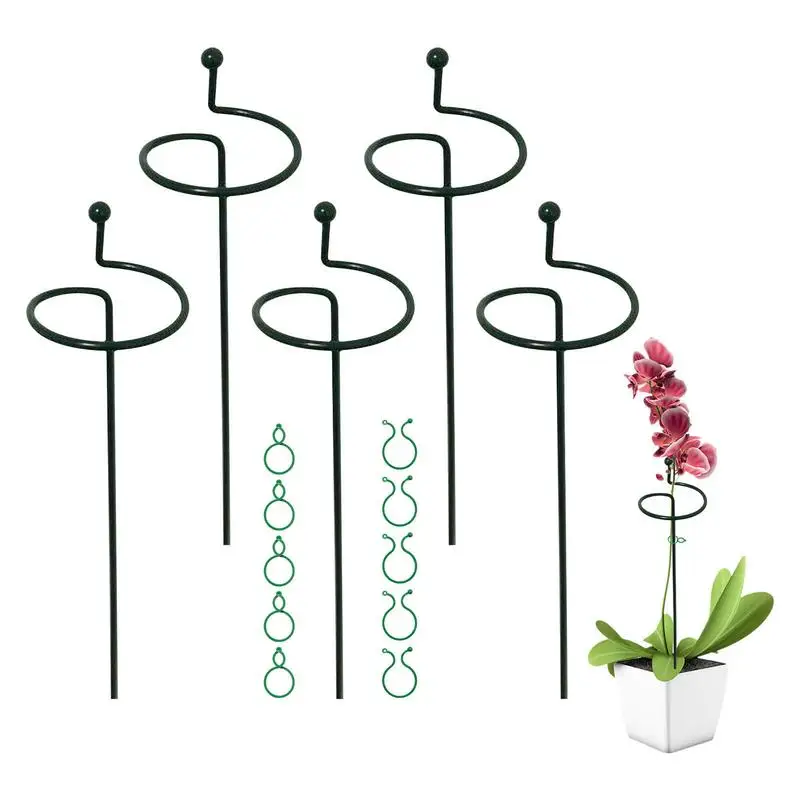 

5pcs Garden Bonsai Support Stake Stander Single Stem Shrub Holder Butterflies Orchid Succulent Phalaenopsis Potted Support Rod