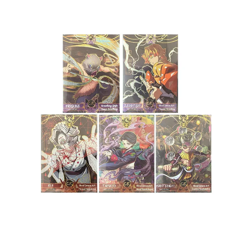 Фото Коллекционные карточки Aikaho Anime Demon Slayer LNR CR SP: Агацума Зеницу, Томиока Гию – подарки на Рождество и День рождения, детские игрушки №3