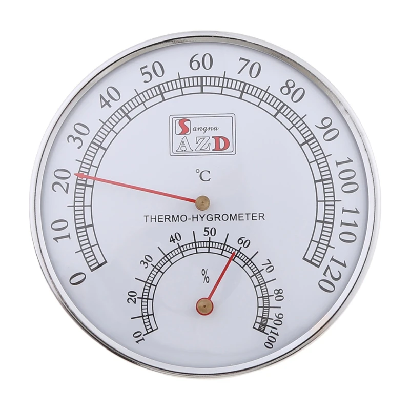 

Sauna Room Indoor Thermometer Hygrometer 0-120℃ 10％-100％RH for Greenhouse Baby Room Car Sauna Room High Precision