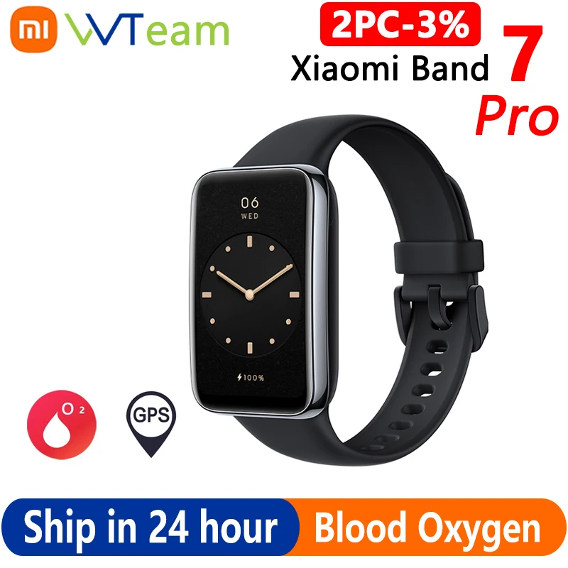 Оригинальный Смарт-браслет Xiaomi Mi Band 7 Pro с GPS экран 1 64 дюйма AMOLED фитнес-трекер Smart 7Pro