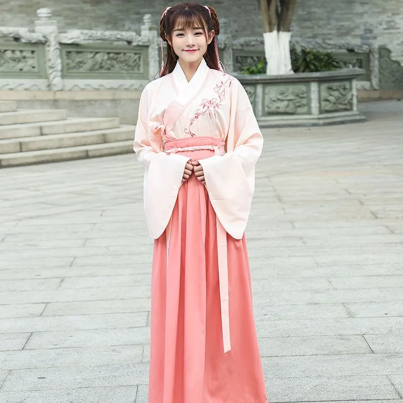 Женское платье Hanfu в китайском стиле традиционное танцевальное женское раннее