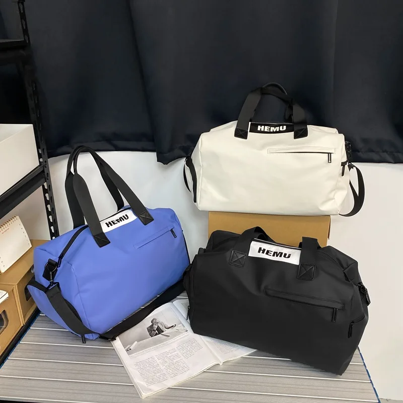 Men's Handbag Waterproof PU Travel Bag Women's Large Capacity Fitness Bag Sports Bag Casual Portable Crossbody Bag