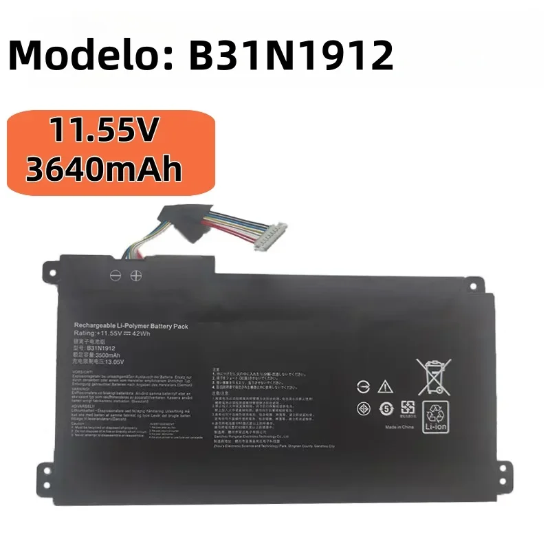 Фото 100% новый аккумулятор для ноутбука B31N1912 для Asus VivoBook 14 E410MA-EK018TS EK018TS E510KA L410MA R522MA E510MA F414MA L510MA C31N1912 №5