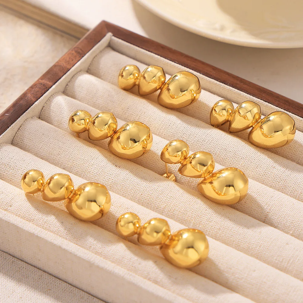 Уникальные блестящие серьги с каплями воды для женщин роскошные медные