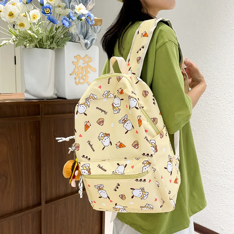 

Новинка, милый школьный ранец Sanrio, рюкзак с собакой полам, вместительный водонепроницаемый рюкзак для учеников Старшей школы