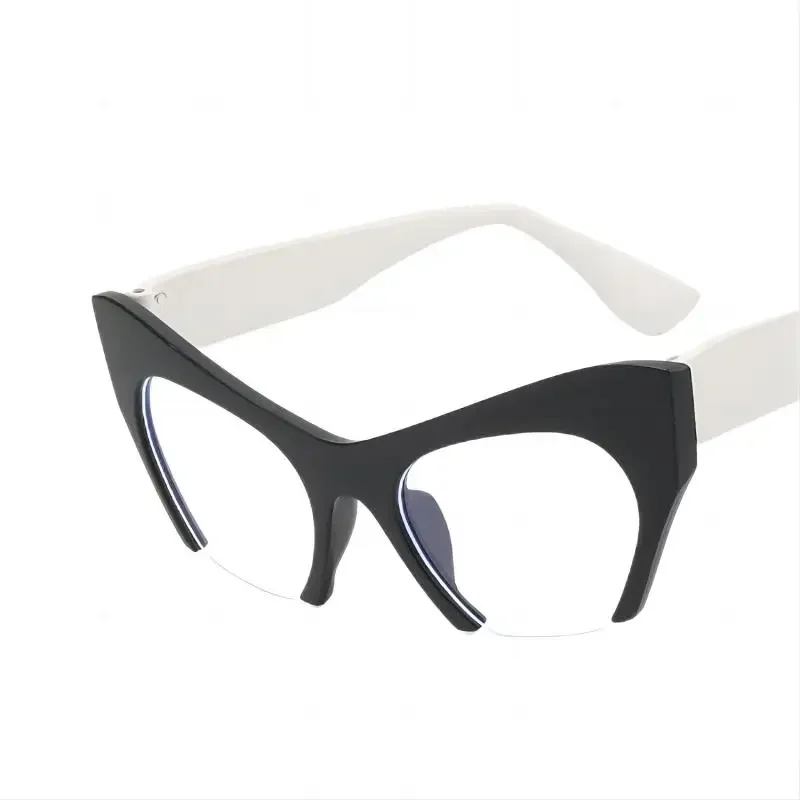 Женские модные очки с защитой от синего света винтажные Полуободковые кошачий