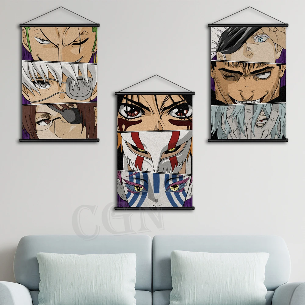 

Demon Slayer Wall Art Jujutsu Kaisen Hanging Scroll Japanese Anime Canvas Prints Decor Poster Paintings for Living Room Pictures