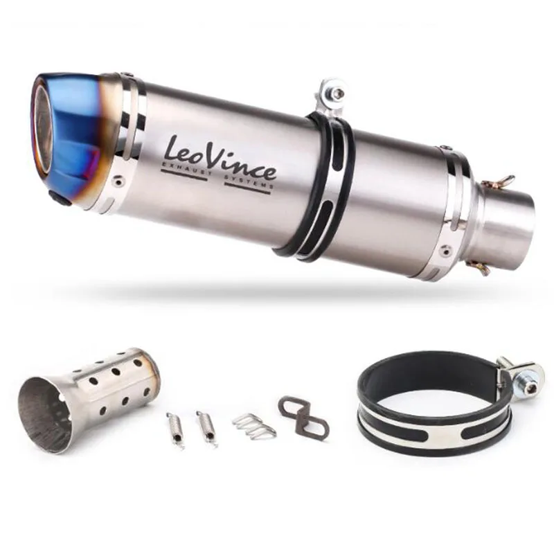 

Universal Motorcycle LeoVince Exhaust Muffler Pipe Escape moto Silencer for FZ6N R1 R3 GSXR1000 Z1000 ZX14R