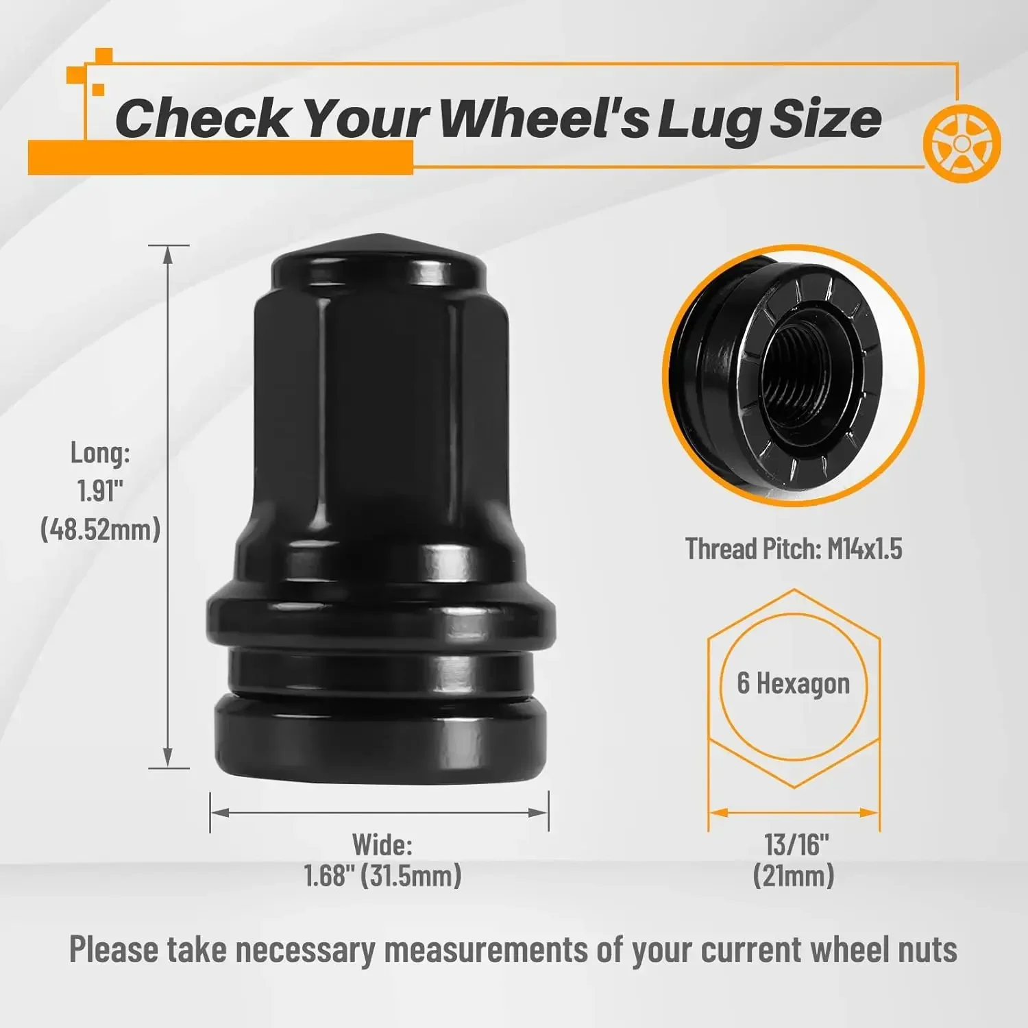 32 шт. гайки с проушинами M14x1 5 — замена для Ford F250 F350 2017-2023 годов 13/16 дюйма 21 мм