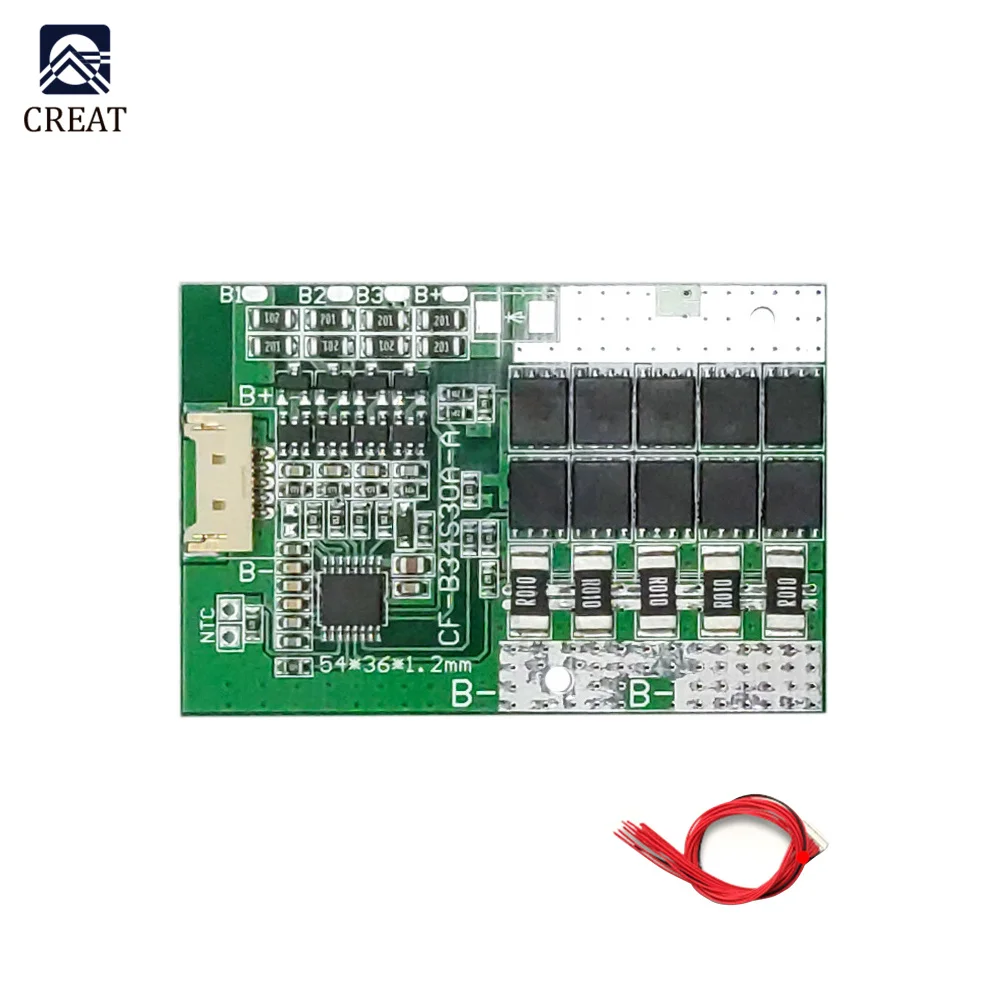 

Флюоресцентная железная литиевая плата защиты литиевой батареи 14 в 16,8 в, защитная плата батареи 18650 BMS с балансом