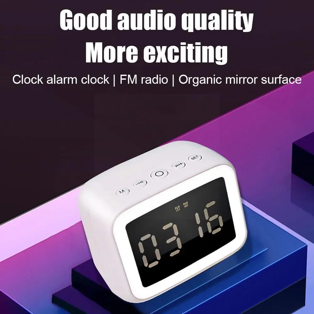 Bluetooth Speaker Mini Mirror Clock Intelligence Furnishings