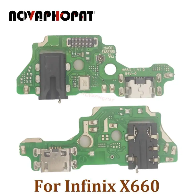 

Novaphopat For Infinix X660 USB Dock Charger Port Plug Headphone Audio Jack Microphone MIC Flex Cable Charging Board