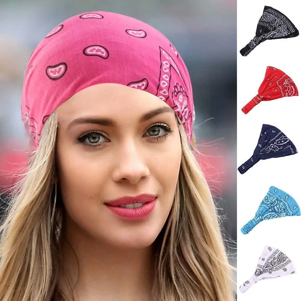 

Богемный стиль мягкий хлопок широкая повязка для волос Женская мода Спортивный Тюрбан повязка на голову эластичное покрытие искусственная...