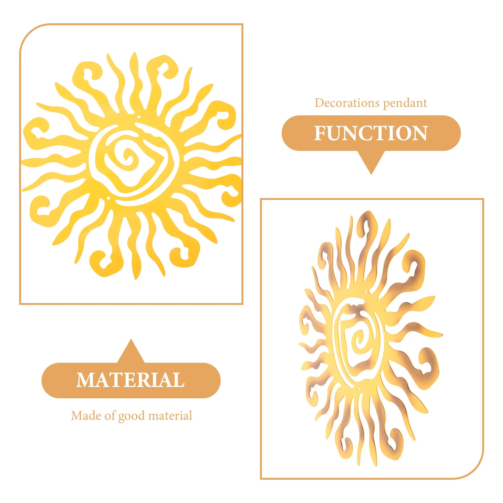 Солнцезащитные поделки железное украшение медальон уличный декор украшения для