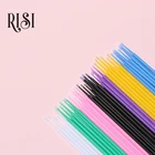 RISI цветная одноразовая щетка для ресниц, тампоны, микрокисти, инструменты для наращивания ресниц, индивидуальные инструменты для удаления ресниц, Аппликаторы