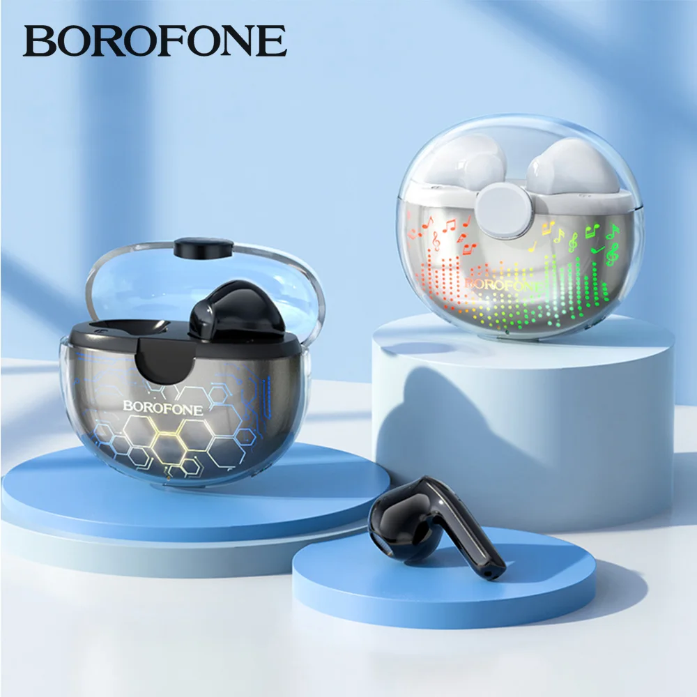 

BOROFONE Ture Wireless Headphones HIFI Handfree TWS Music Bluetooth Earbuds With Colorful Lighting For Sport Gaming Headsets