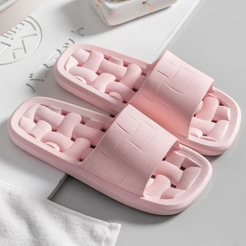 Мужские летние шлепанцы для душа сланцы Эва Нескользящие однотонные утечка воды