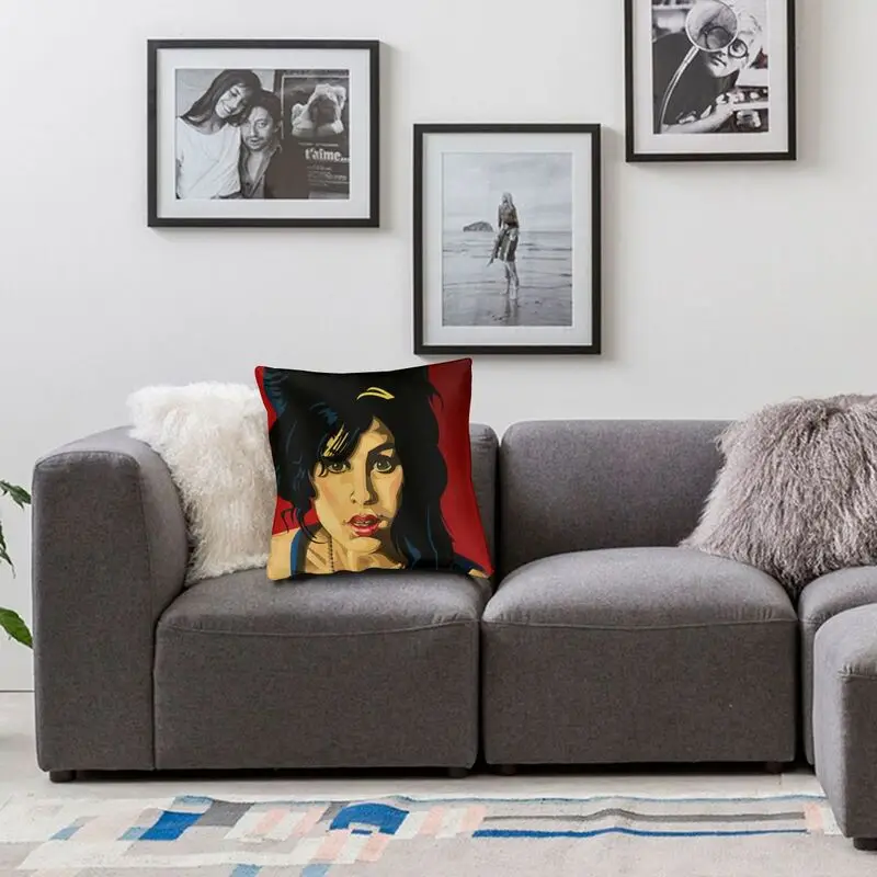 Amy Winehouse Pop художественная Подушка Чехлы полиэстер английский певец Чехол для
