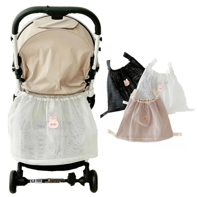

Baby Stroller Hanging Bag Summer Children's Stroller Mesh Pocket Large Capacity Storage Bag Stroller Cart Accessories