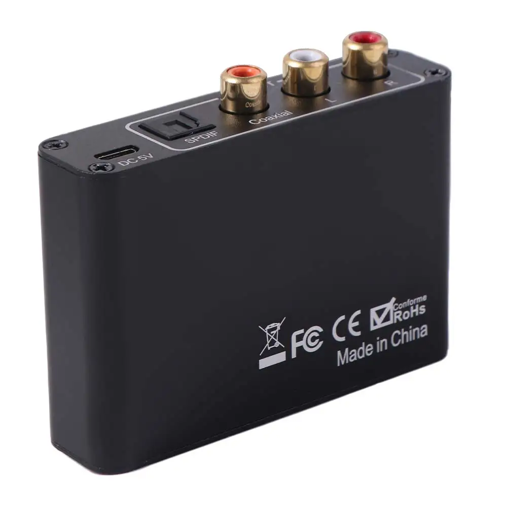 DAC SPDIF Коаксиальный RCA ARC Аудиоадаптер 192KHz LR Коаксиальный SPDIF разъем ARC Аудиоадаптер Экстрактор 3.5мм Джек Выходной Сплиттер (art.: 3920dca427fea) - 3920dca427fea