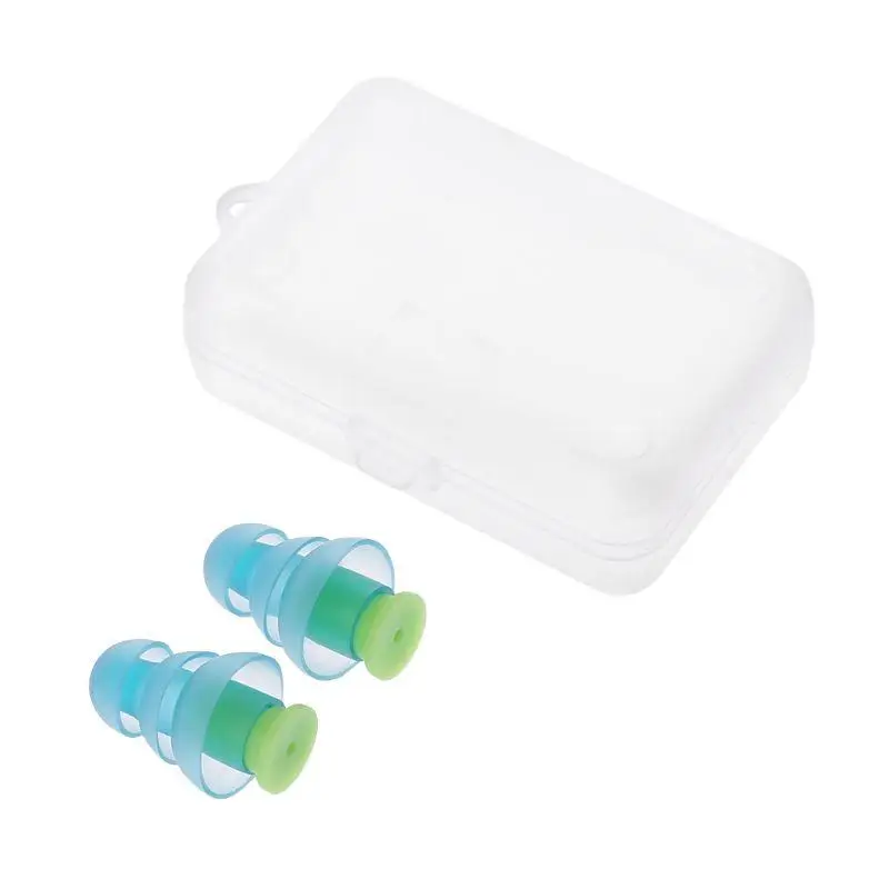 

Silicone Earplugs 1 Pair Ear Protector Swimming Showering Supplies R2LB