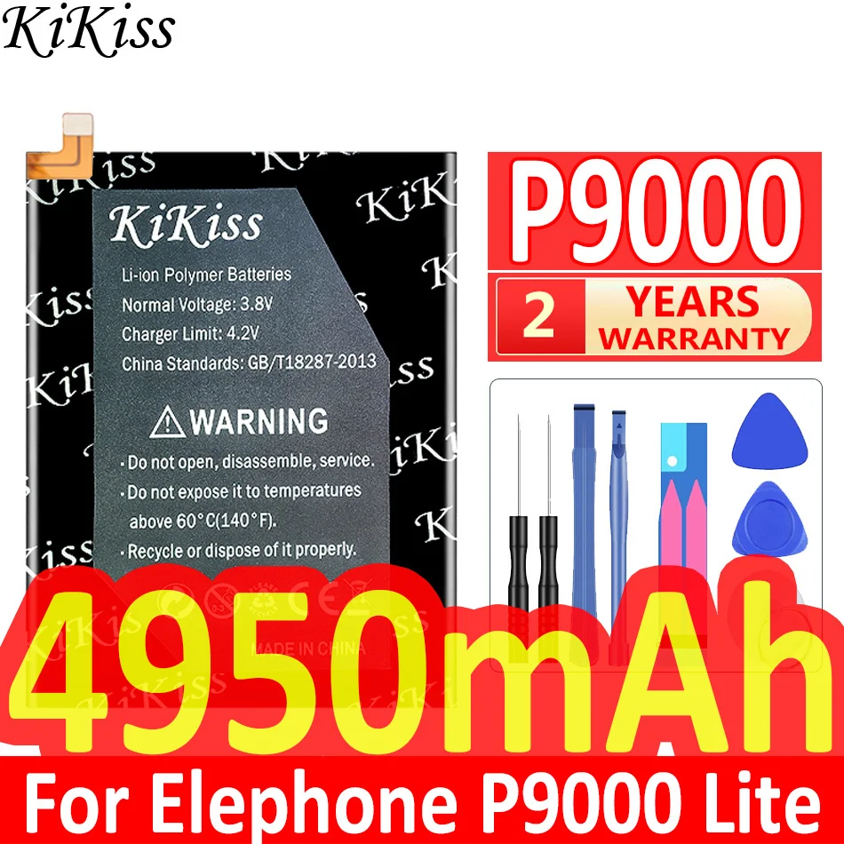 

Мощная батарея 4950 мАч KiKiss P9000 для Elephone P9000 P9000 Lite P9000Lite