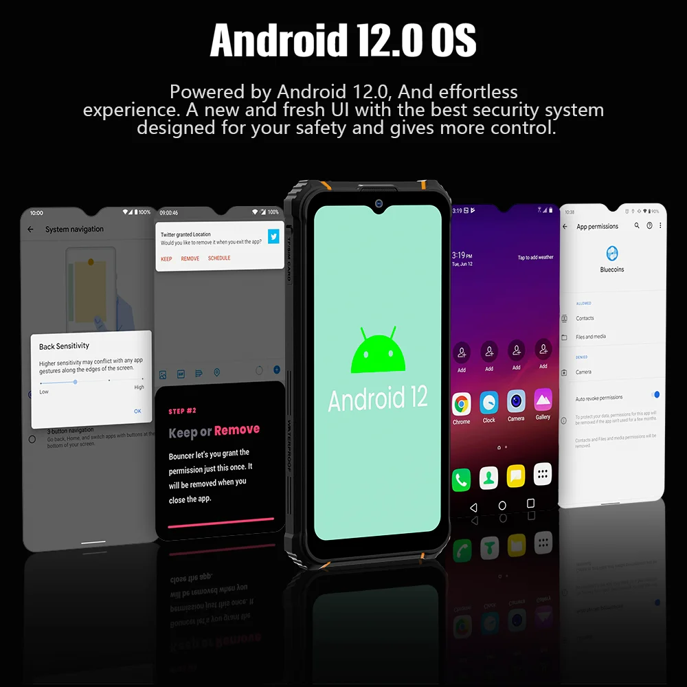 HOTWAV W10 Rugged Smartphones 15000mAh Ultra Large Battery Android 12 OS MTK6761 6.53 Inch Screen 4GB 32GB 13MP Main Camera