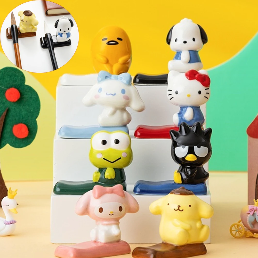 

Мультяшный аниме My Melody Cinnamoroll Kts Cat Purin Dog Dolls, необычное керамическое искусственное оформление, кавайное настольное украшение