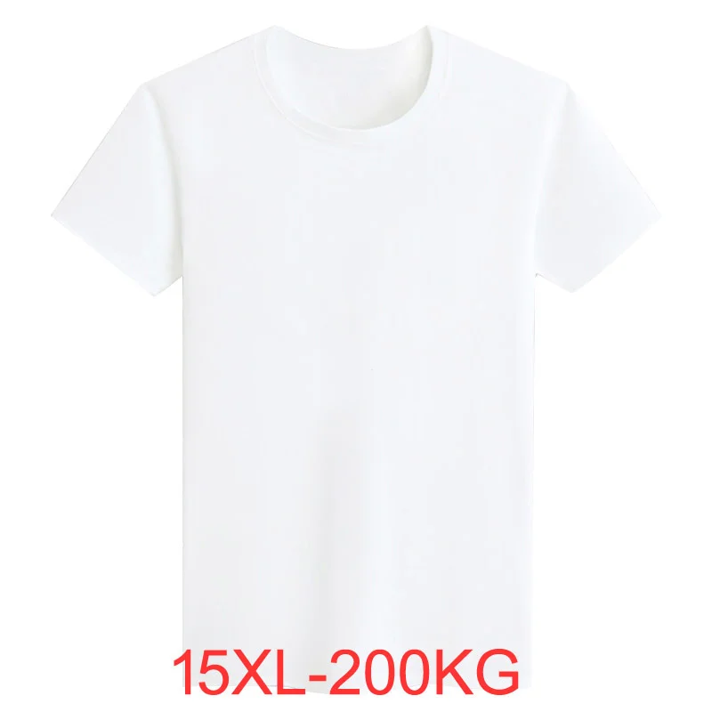 

Men's Summer Big T-Shirt Large Size 2XL 9XL 10XL11XL 12XL 13XL 14XL 15XL Short Sleeve Round Neck Loose Casual Black Gray White